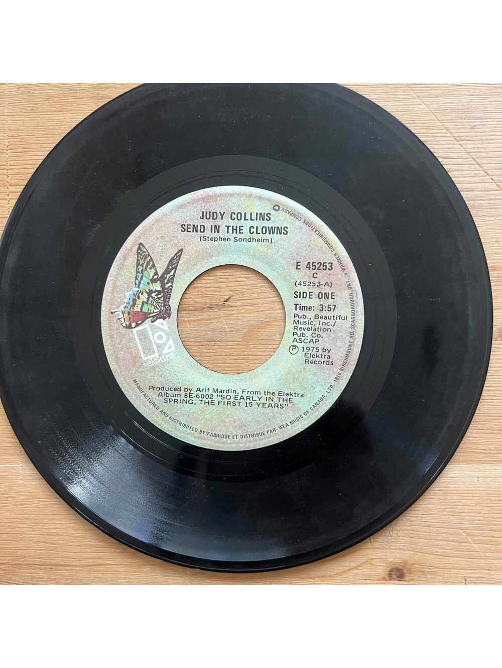 Judy Collins - Send in the Clowns/Houses 45rpm VG+ R19